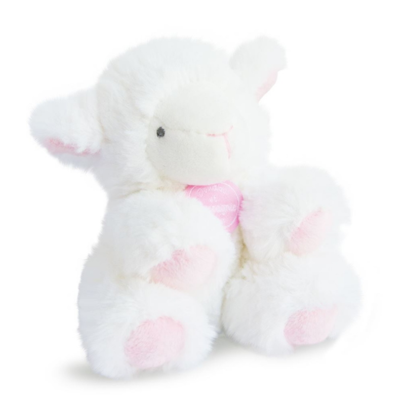  soft toy sheep pink white 